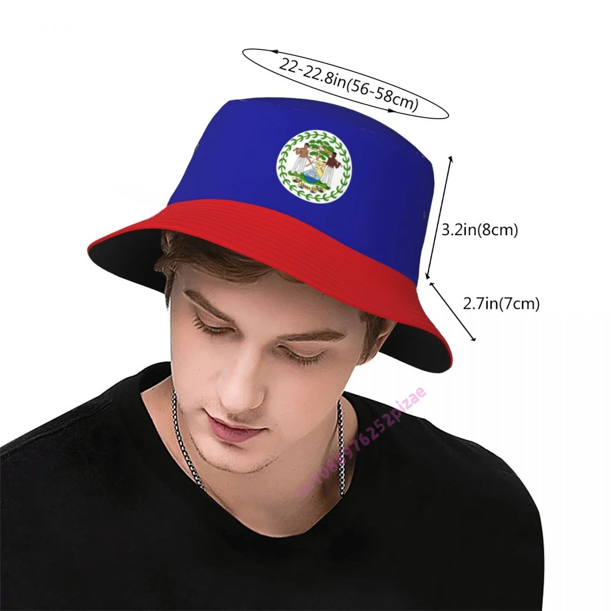 Belize 3D Flag Men Women Bucket Hat Outdoor Sun Protection Cap Breathable Mesh For Fisherman Camping Hiking