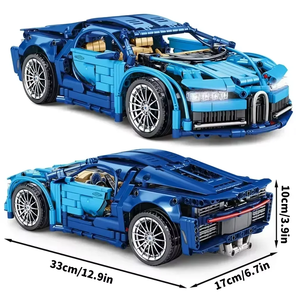 1300+PCS Technical Racing Car Mechanical 42083 Group Sets Building MOC Vehicle Authentic Detail Model Car Build Display Gift Toy