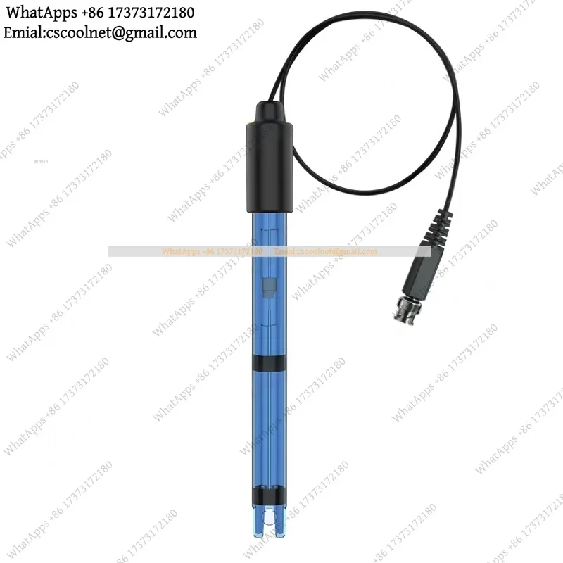 JS02 E-201 PH Electrode Double Junction Blue Shell Glass Bulb Probe For PH Meters Scientific Instrument Lab Testing Equipment