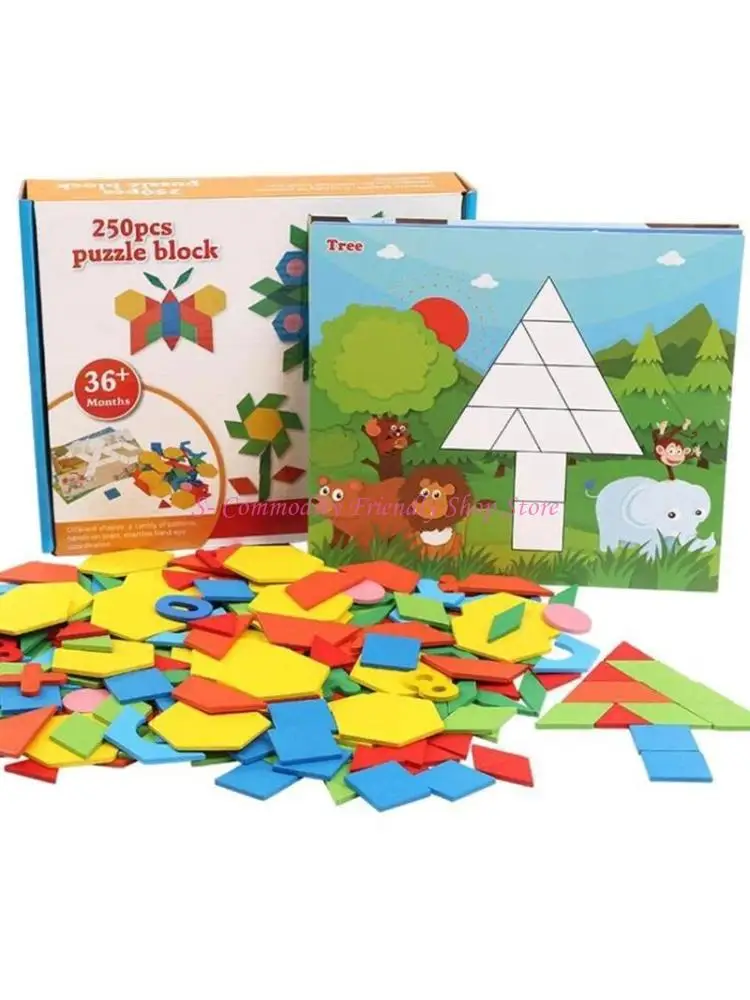 85AE Travel Tangram Puzzle Khối mô hình từ tính Sách chuyến đi đường trò chơi ghép hình