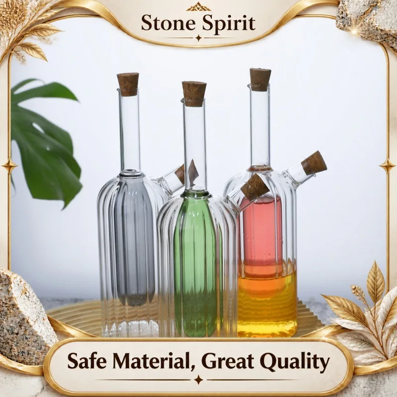 Kitchen Storage Sealed Bottles, Double-layer 2-in-1 Glass Bottles, Oil, Vinegar, Sauce, Seasoning Bottles, Kitchen Tools