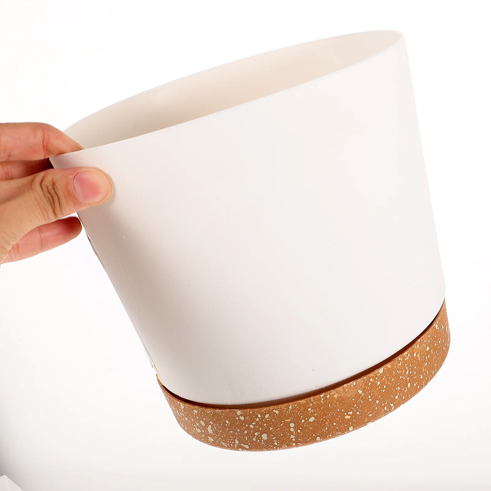 

2Pcs Plastic Flower Pots Eco-Friendly Resin Planters for Indoor Plants Sturdy Household Planting Pots Garden Decor for Aloe