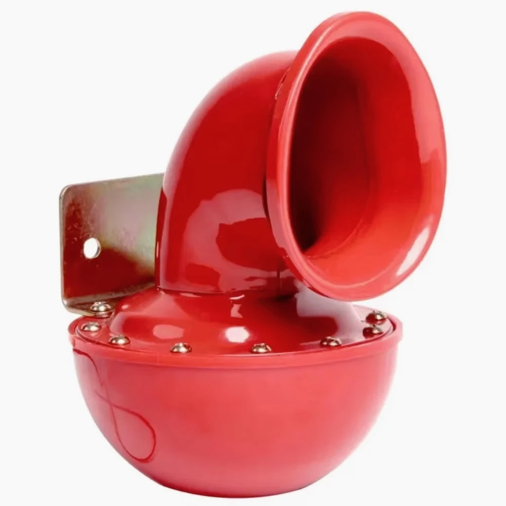

AM-Red Tube Cow Horn 12V Electric Horn Truck Electric Horn Metal Drawstring Wear Parts