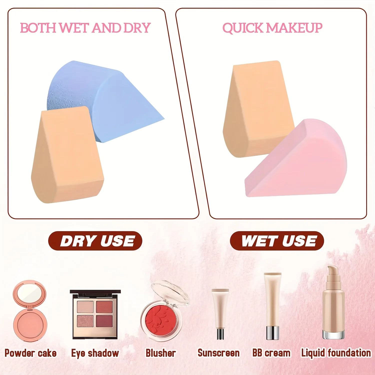 مرقع متعدد الألوان - تصميم متعدد الطبقات ثلاثي الأبعاد، غير ماص لكريم الأساس السائل