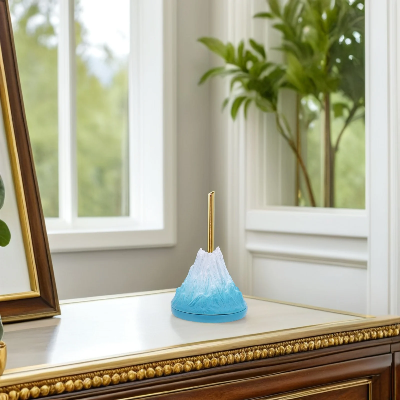 

Volcano Incense Burner Resin Craft Aromatherapy Cone Holder For Meditation Home Decor Desktop Tabletop Centerpiece Ornament