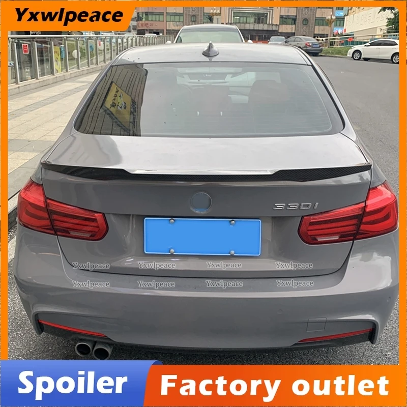 

For BMW 3 Series F30 F35 Spoiler 320i 325i 330i 2013 2014-2018 Carbon Fiber Glossy Black ABS Rear Trunk Lip Spoiler Car Styling