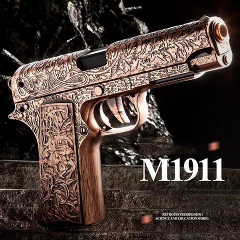 M1911 Pistol Shell Throwing Continuous Firing Blowback Soft Bullet Gun Empty Hanging Birthday Gift