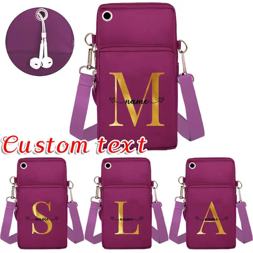 

Personalized Customized Vertical Mobile Phone Bag with Adjustable Shoulder Strap Messenger Bag Women's Shoulder Bag
