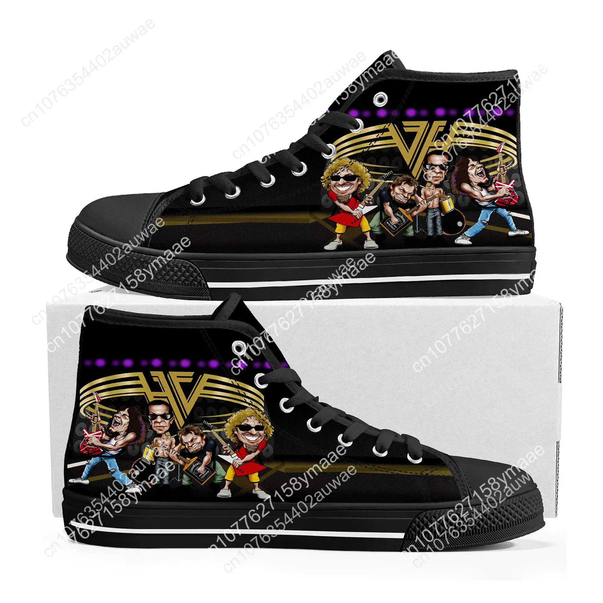 Van Evh 5150 Stripes Halen High Top Sneakers Men Women Teenager Canvas Sneaker 1984 Casual Custom Couple Shoes High Quality Shoe
