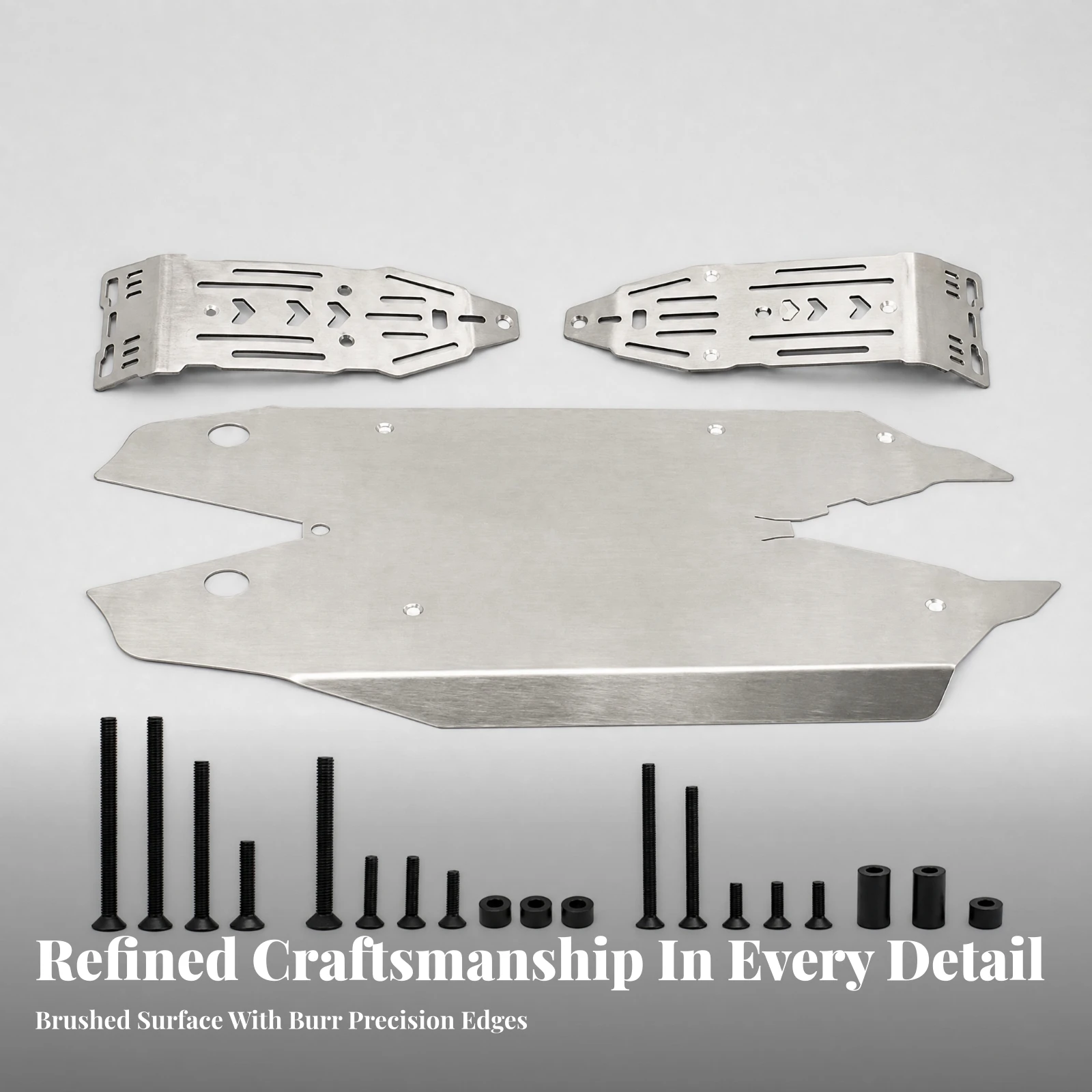 ARRMA MOJAVE 4S Underbody Skid Plate Assembly Brushed Finish D256 Underbody Protection Plate RC Chassis Skid Plate Ventilated