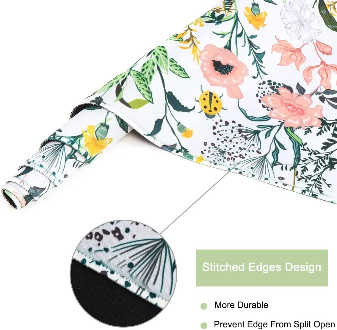 Office Desk Mat 35.4×15.7 Large Gaming Mouse Pad Durable Extended Computer Mouse Pad with Non-Slip Rubber Base Summer Wildflower