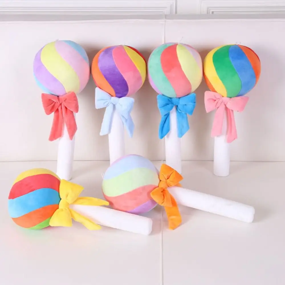 

Cute Lollipop Massage Hammer Stick Bow Scratch An Itch Meridian Slap Stick Hand-held Plush Hitting Hammer Stick Arm