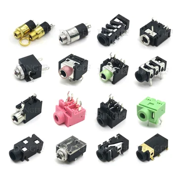 10 adet kulaklık jakı 3.5MM PJ ses video kadın çift kanal stereo jak jak soketi Stereo lehim paneli dağı PJ-313 PJ-392 PJ