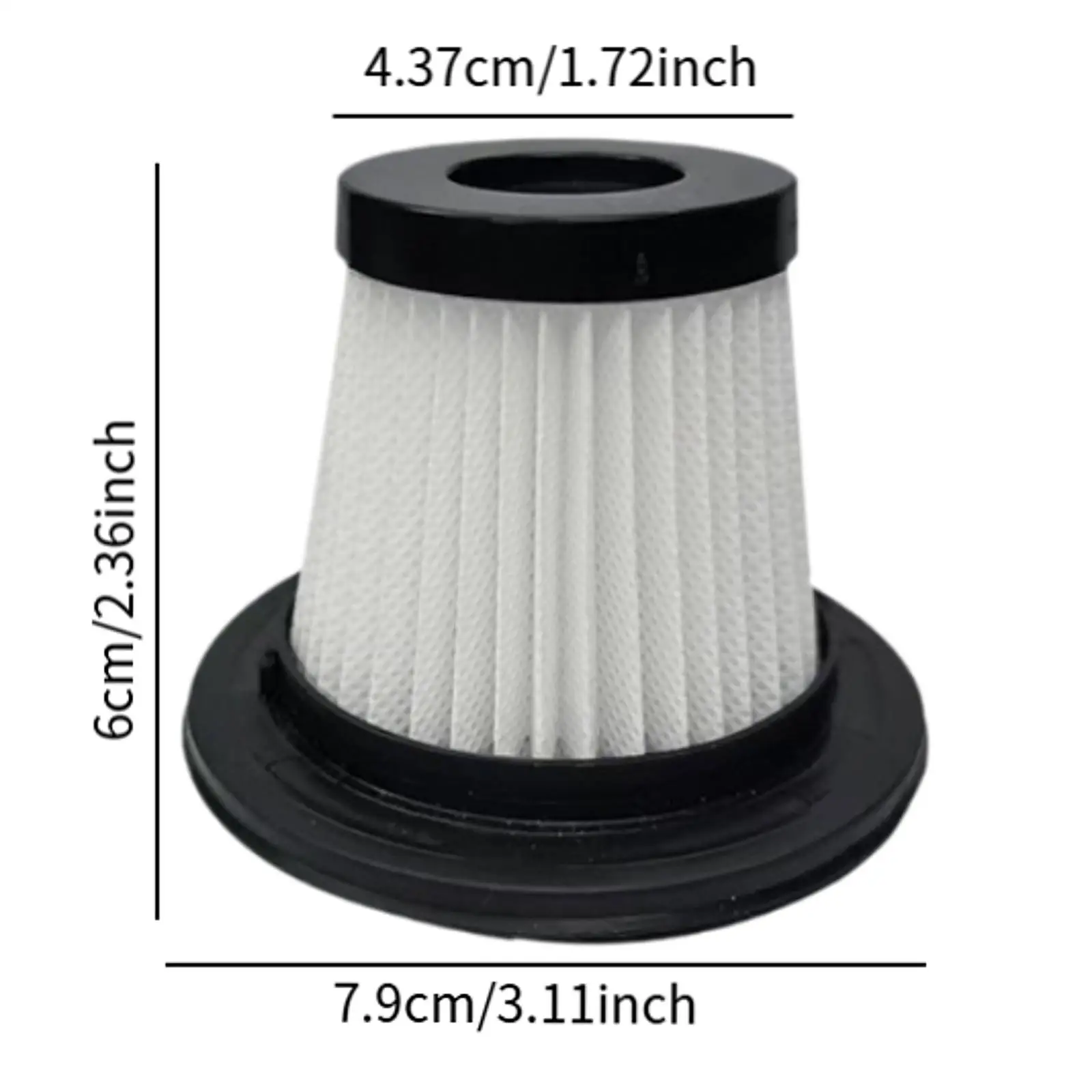 8 pçs filtro de vácuo substituição lavável filtro hepa carro sala estar coletor poeira doméstico fácil instalação tipo dobrado