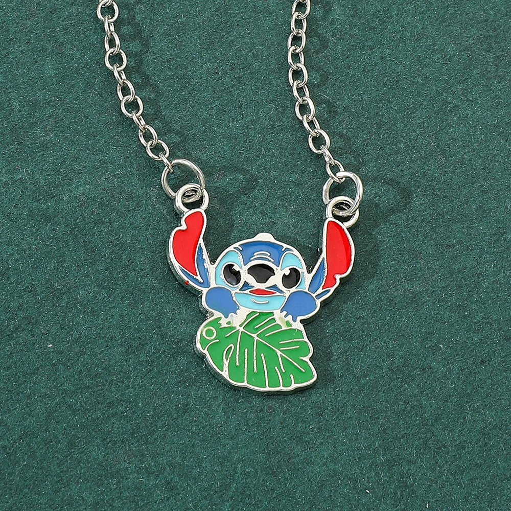 Disney Stitch Pendant Necklace Cute Cartoon Image Stitch Necklace Exquisite Anime Peripheral Accessories Jewellery