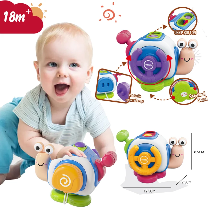 Educational Snail Switch Button Toy for Kids - Science Exercise Puzzle Early Learning Birthday Gift Original Design