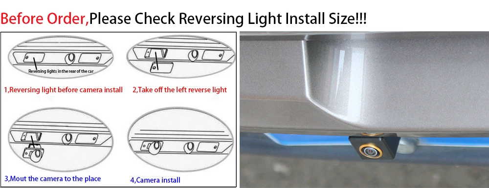 Hd ccd ahd auto rückfahr kamera für volvo v60 s40 s60 c30 c70 xc70 xc60 xc90 s80 v50 v70 wasserdichte nachtsicht – Detail 10