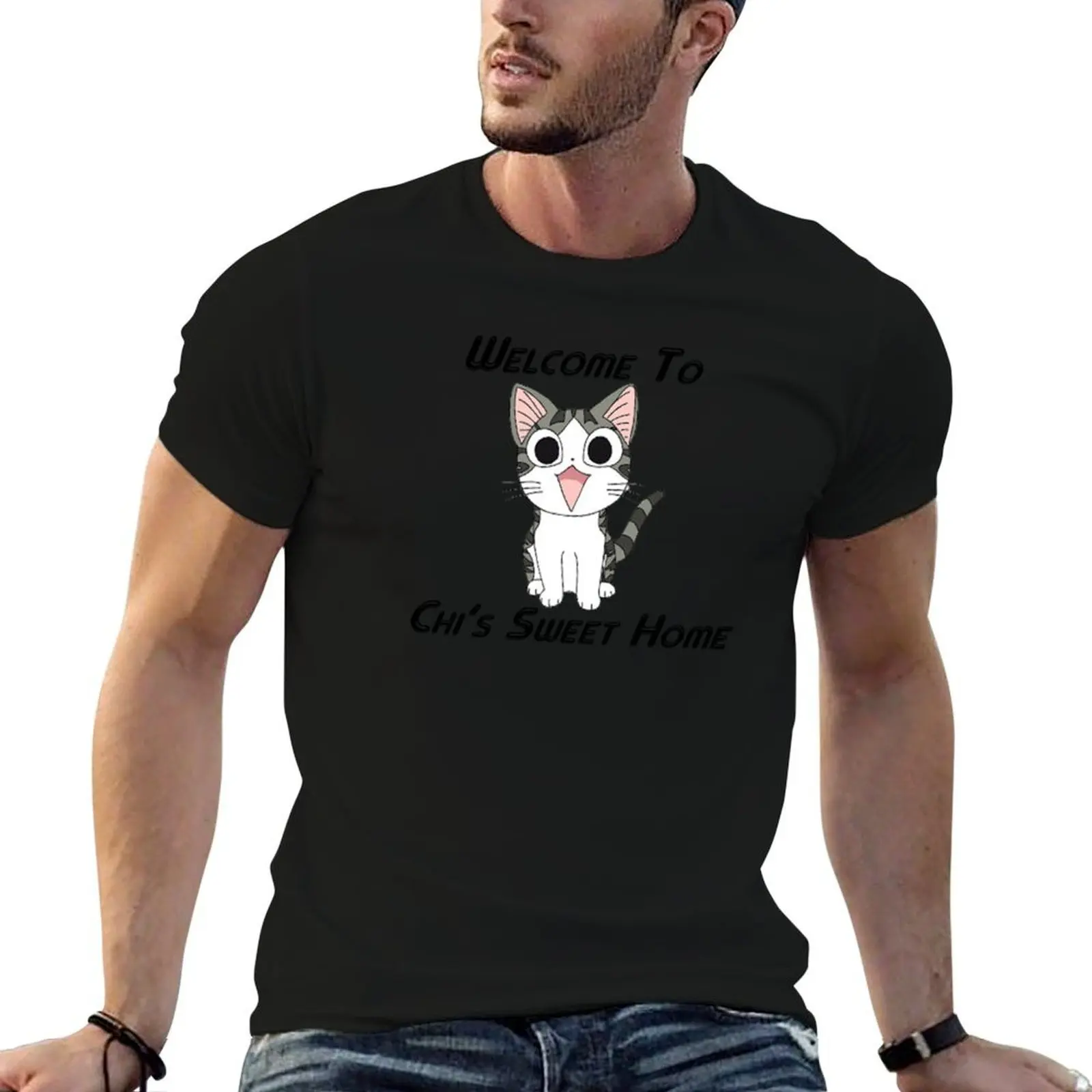 

cat the tshirt cotton home 100% shirts tshirt t for chi man sweet T-Shirt man graphic Chis