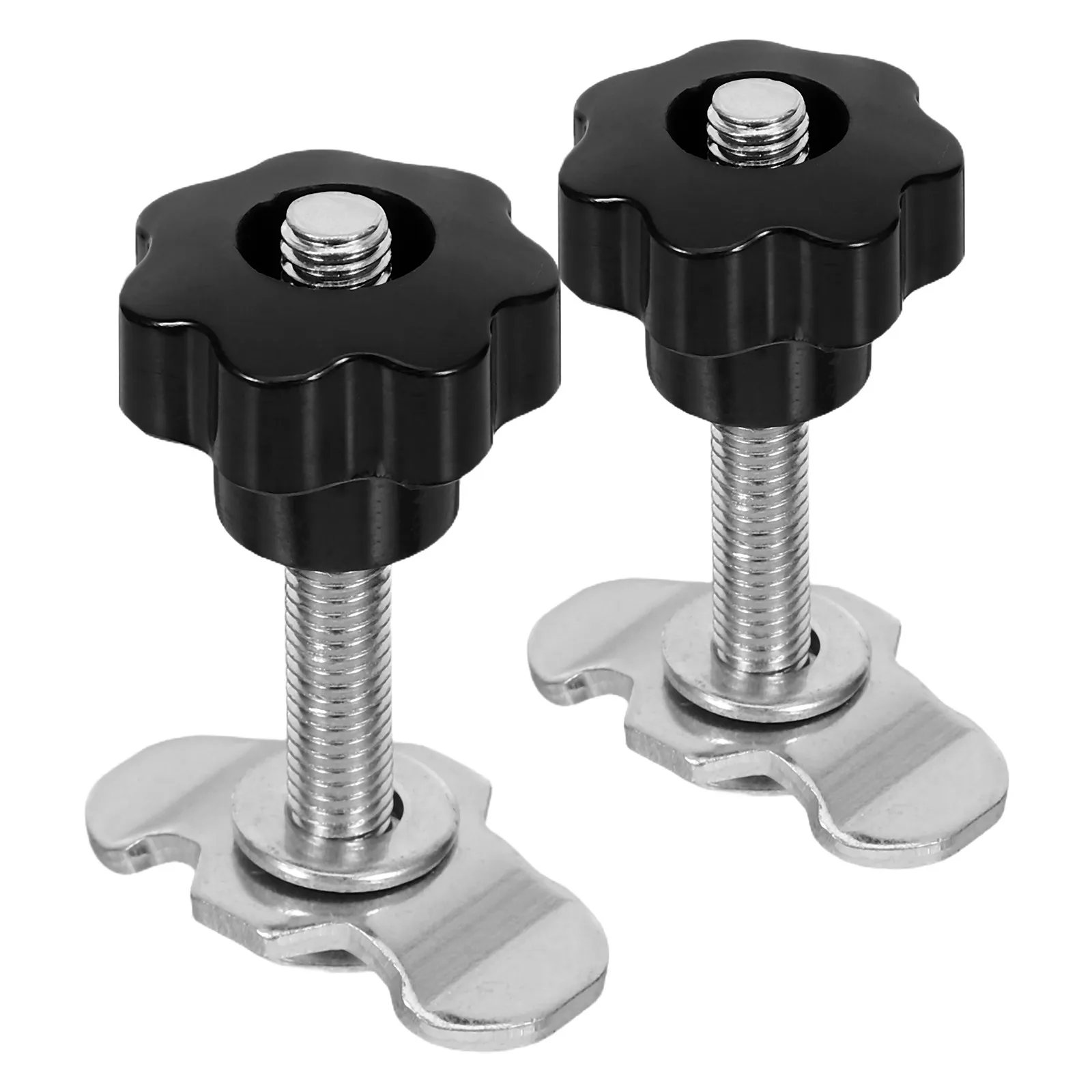 2Pcs Metal Threaded Coupling Nut Replacement Aluminum Track Accessories For Outdoor Camper M8 Clamping Knob Handle