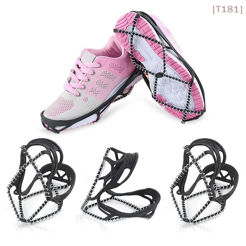 

1 пара нескользящих накладок-грипперов для обуви от льда и снега, для кемпинга, активного отдыха, спорта, с функцией противоскольжения, ледоступы-накладки на обувь