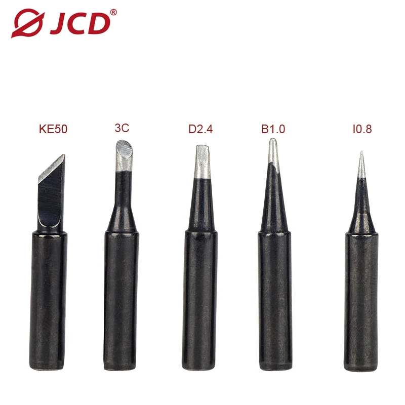 JCD Black Pure Copper Solder Joint 900M-T Lead-free 5pc Soldering iron Head Welding Repair Tool Accessory for 908 908S 908U