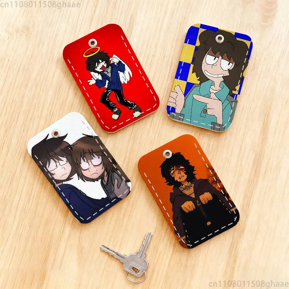 

onewheatmark Will and Mike Holder Keychain For Bank Business Work Card Holder Student Card Protective Case Bus Card