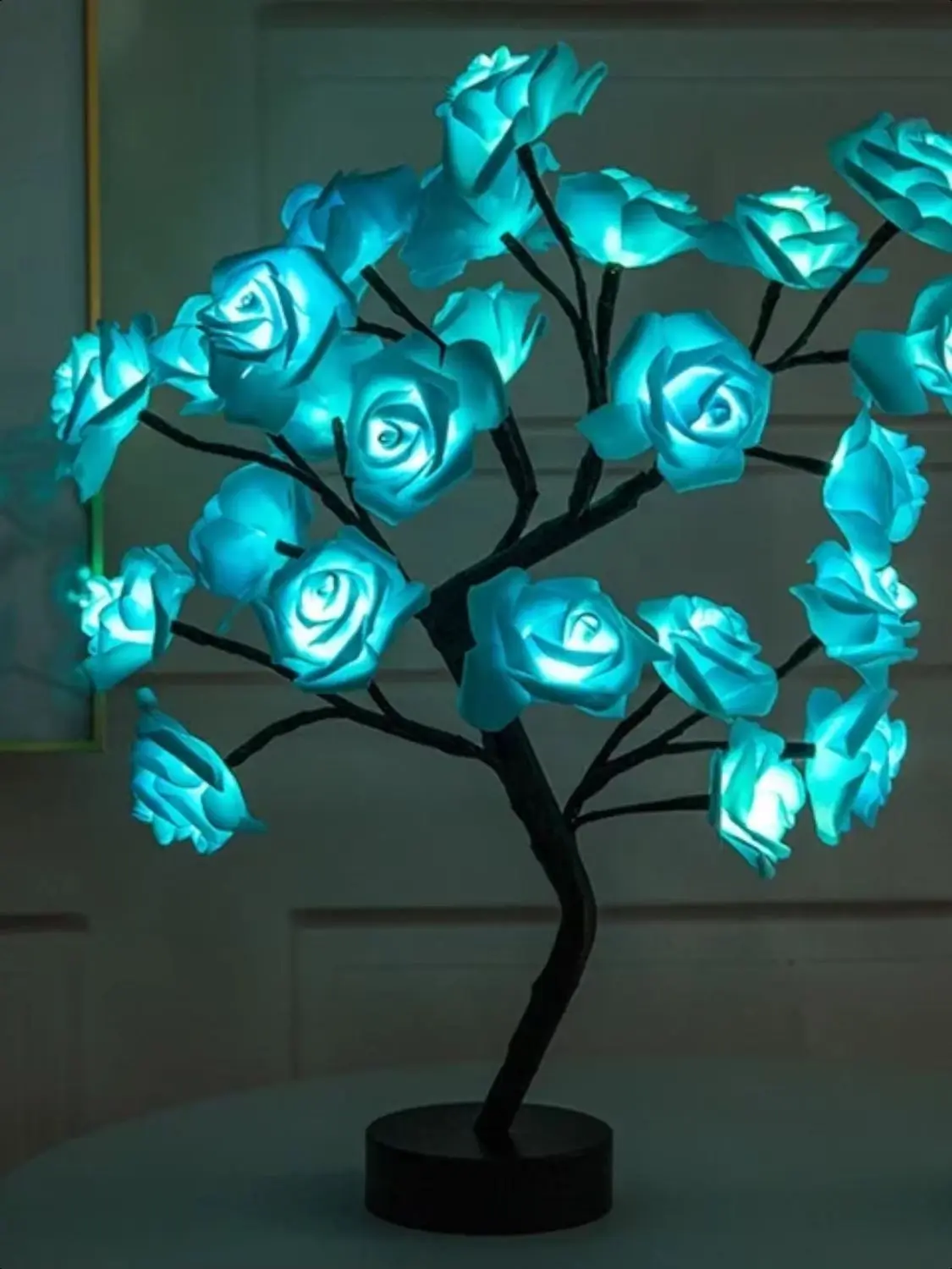 Table Lamp Rose Flower Tree USB Night Lights  Decoration  Table Lights Parties Xmas Christmas Wedding Bedroom Decor Jelly fish