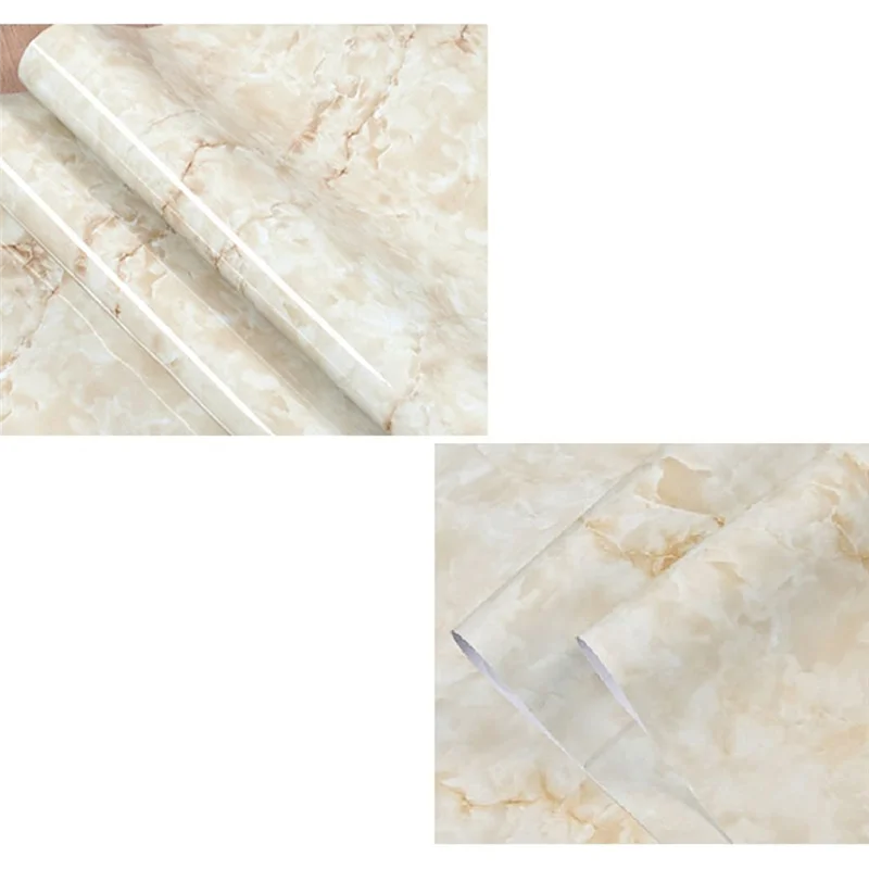 

【Hot Selling】Modern Self-Adhesive Wallpaper Waterproof And Oil-Proof Sticker Bathroom Kitchen Decoration Imitation Marble Sticke