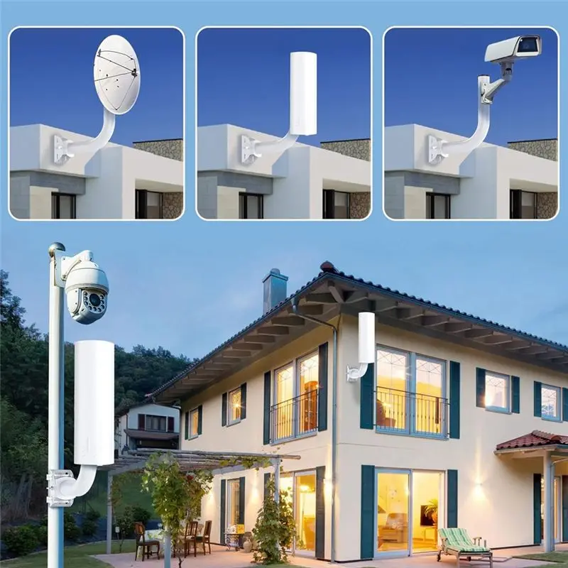 ABUH-Adjustable Universal Wireless Bridge Bracket Mount Kit, For Outdoor Antenna Point To Point AP Access Point Client 2Pack