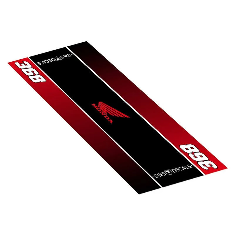Op maat gemaakte Honda motorfiets parkeermat antislip garagekleed cool racing moto display tapijt antislip huisdecoratie vloermat