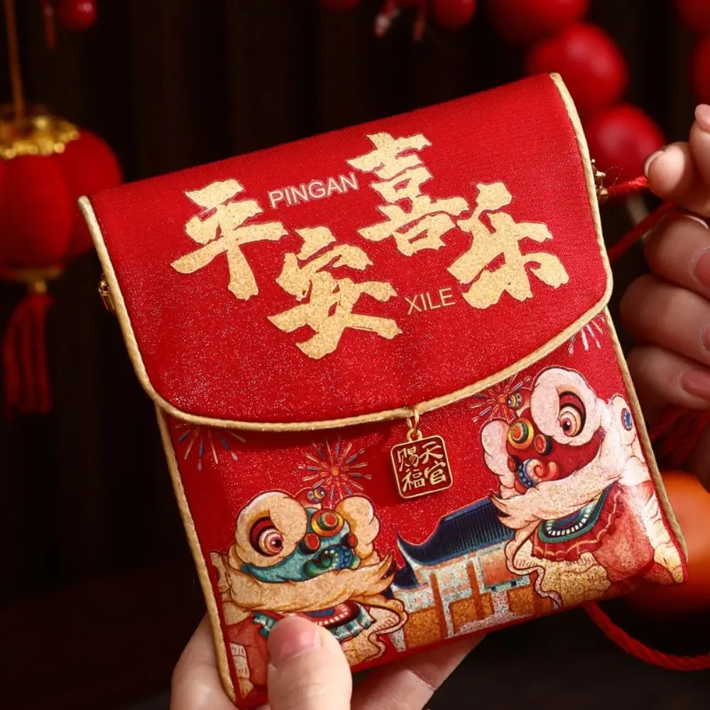 Bolsas de dinero, sobres rojos tradicionales de Año Nuevo, bendición Hongbao, buenos paquetes rojos de la suerte, bolsa de dinero de la suerte china de tela, adicional