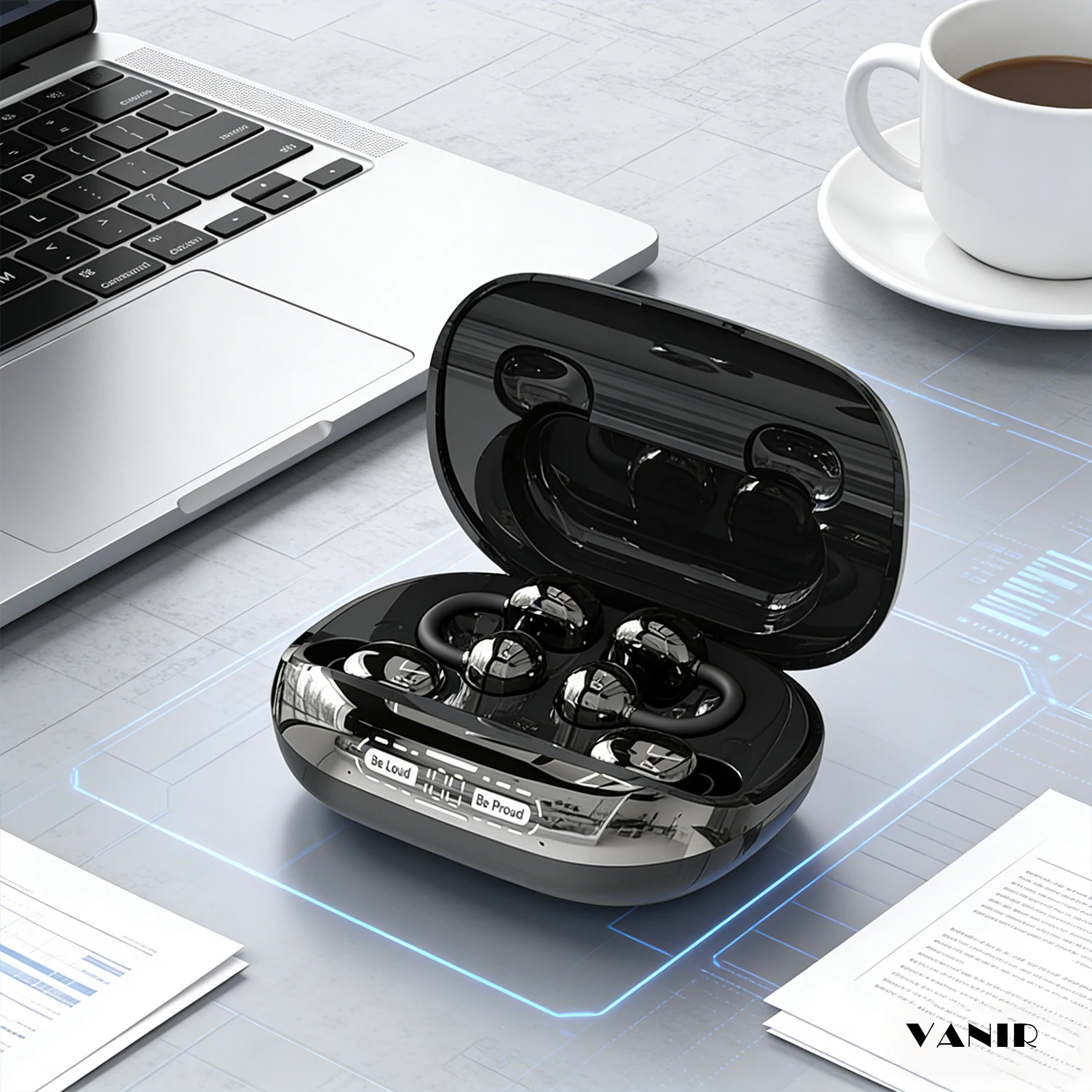 

Беспроводные Bluetooth-наушники VANIR 4 с зарядкой для телефона, новая конструкция с креплением на ухо 2026 года, сверхдолгое время автономной работы, стереозвук