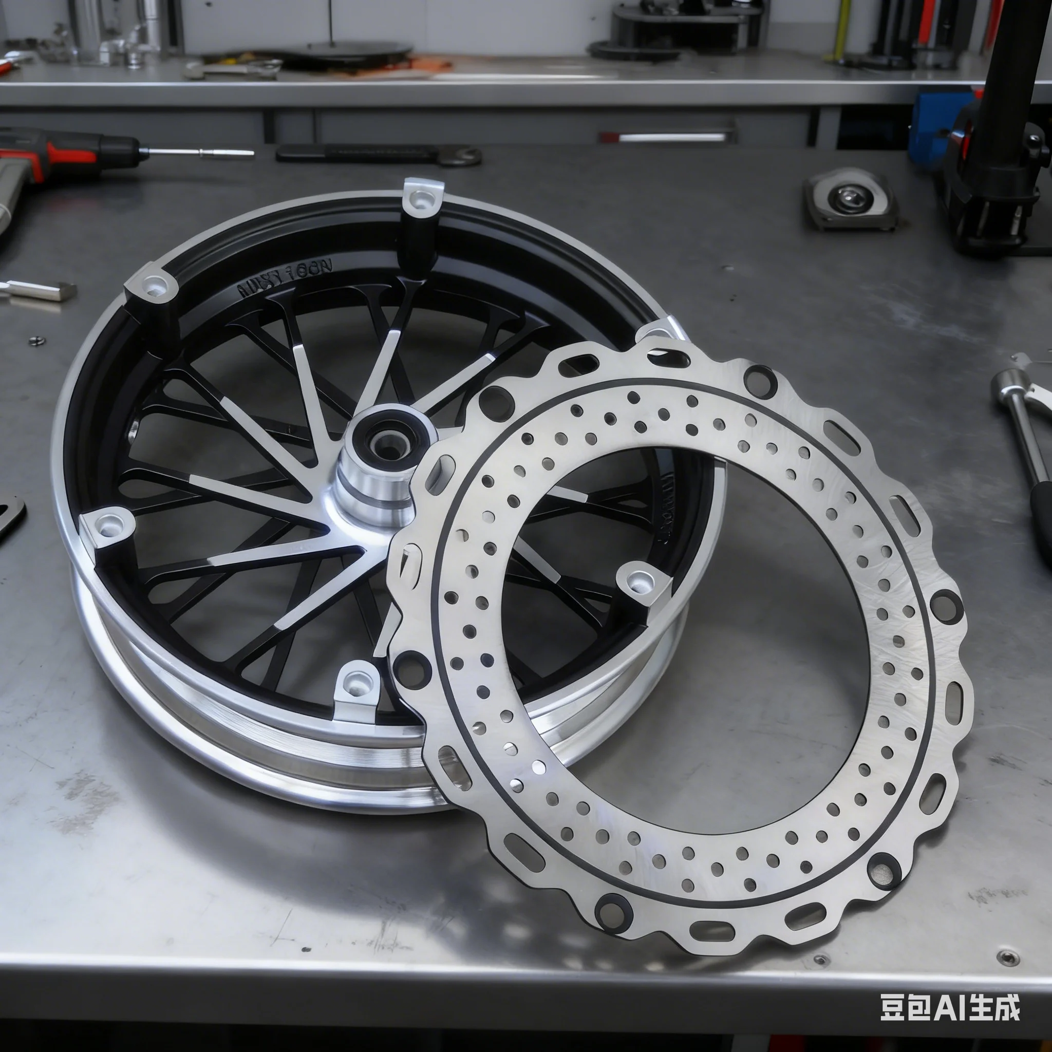 

10 Inch 3.00-10 Electric Scooter Front Wheel Hub Aluminum Alloy E-scooter Reverse Disc Brake Front Wheel Hub Kickscooter Parts