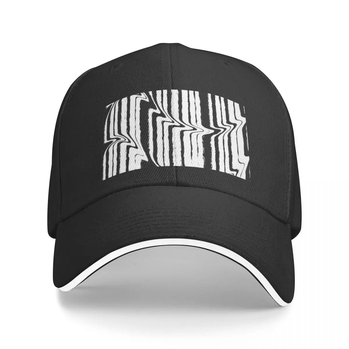 PARADIGM SHIFT - Black And White Abstract A Baseball Caps Hat