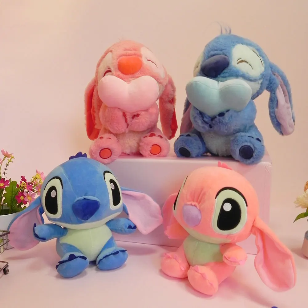 30cm Kawaii Disney Lilo & Stich Plüsch Puppe Spielzeug Anime schöne Stich Engel Stofftier niedlichen Kissen Spielzeug Geburtstags geschenk für Mädchen