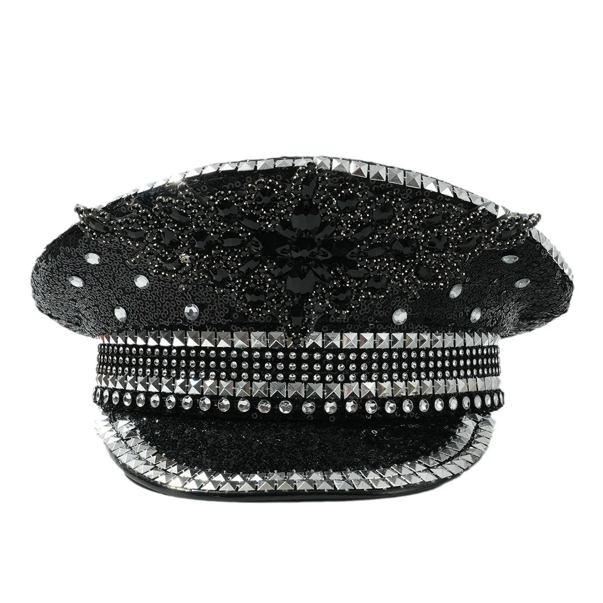 

Капитанская шляпа в стиле стимпанк со стразами для Марди Гра, карнавала, рэв-фестивалей, аксессуары и праздничная шляпа для женщин и мужчин