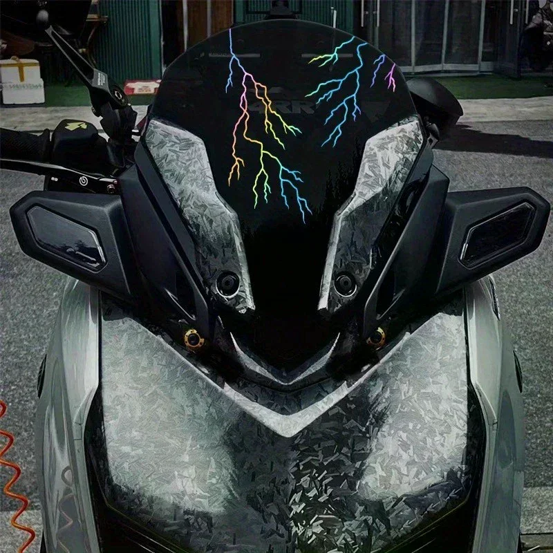 1PC Crack  Creative Motorcycle Sticker For DIY Motorbike Front Fairing Fuel Tank Helmet Vinyl Decals Scooter Decoration