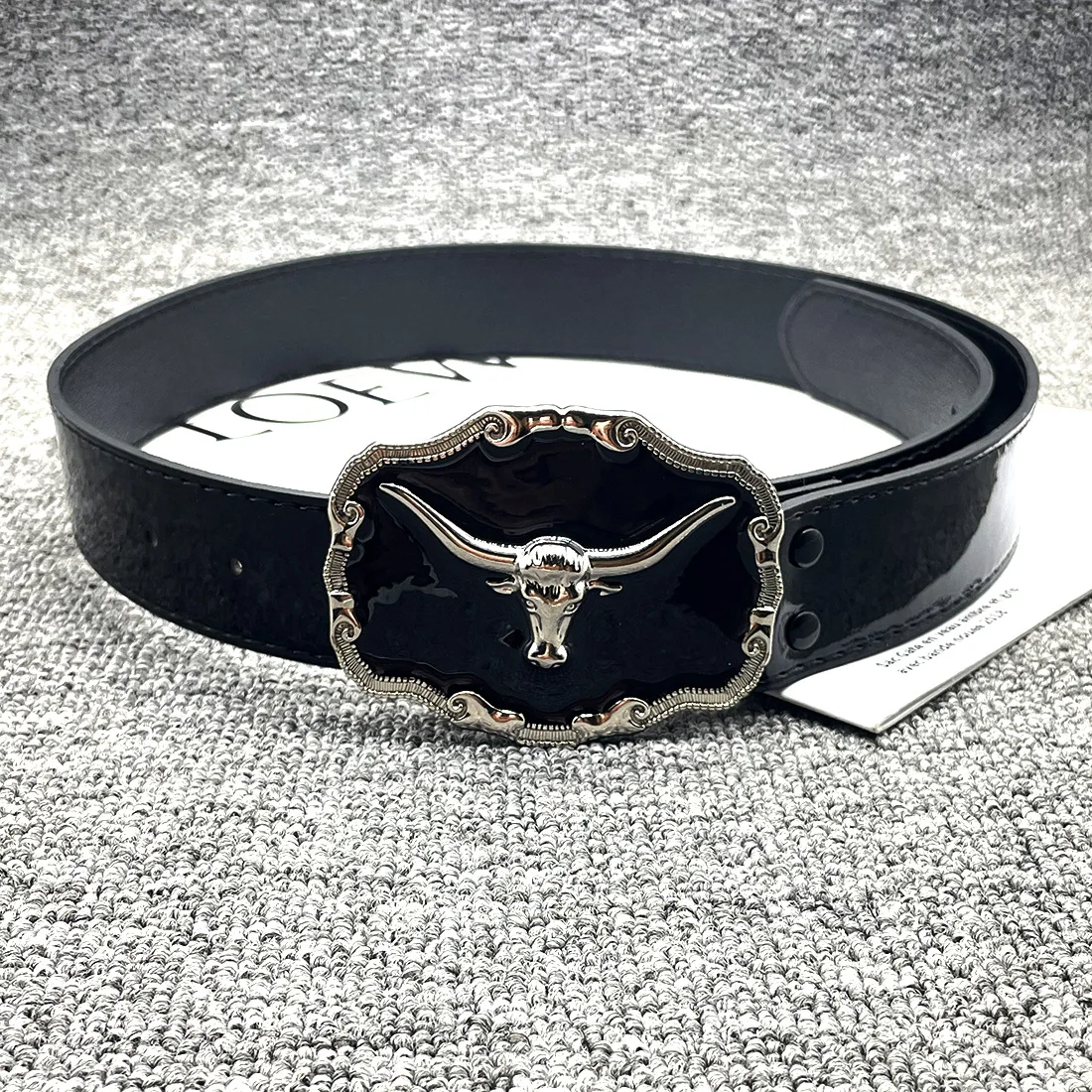 Riem Plus-size vintage riem met reliëf, poreus verstelbaar