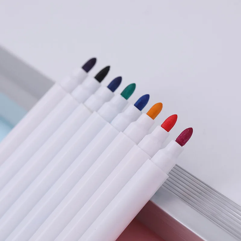 8pcs Erasable Whiteboard Marker Pen 8 Colors White Board Writing Makers Pens Eraser Classroom Supplies School Office Stationary