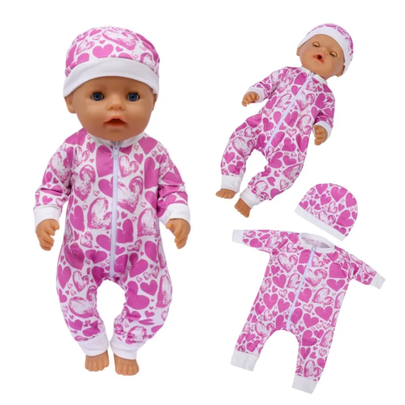 Jumpsuit+hat suitable for 17-18 inch doll clothing, doll clothes, holiday gifts (excluding dolls)