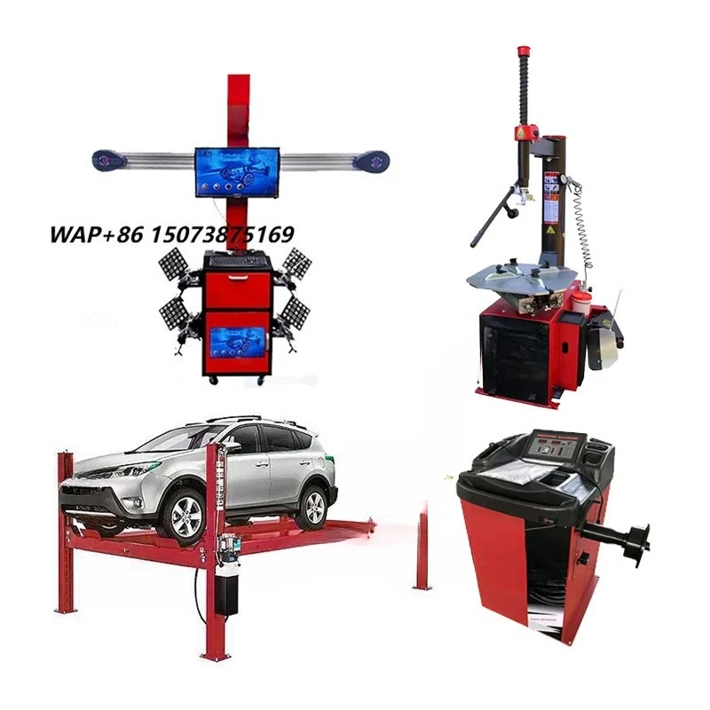 Sale a Full Set of Car Lift 3d Wheel Alignment Tire Changer Machine and Wheel Balancer Combo