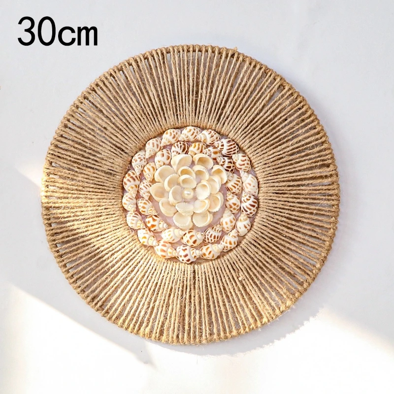 Southeast Asian Style Seashell Grass Woven Wall Hanging for Home Hotel Entrance Foyer Decoration Creative  Eco-Friendly Ornament
