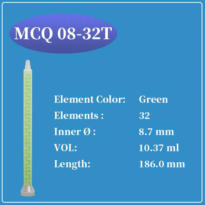 

SULZER MIXPAC СТАТИЧЕСКИЕ МИКСЕРЫ C-SYSTEM MCQ 08-32T СМЕШАННЫЙ НАСАДКИ Клей Статический смесительный колокольчик