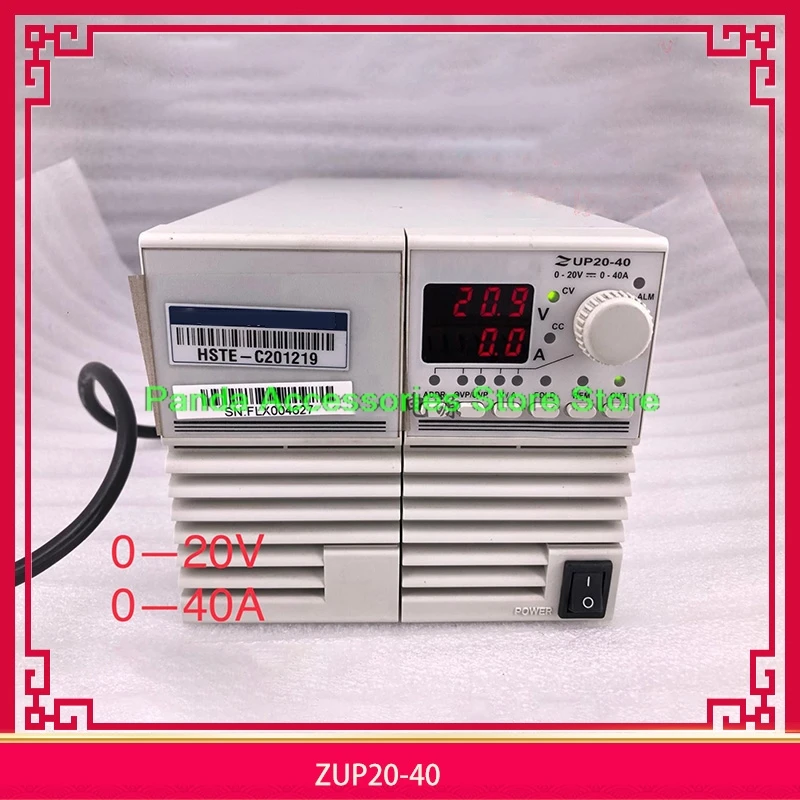 For TDK-Lambda ZUP20-40 0-20V 0-40A 0-10V 0-20A DC Stabilized Adjustable Power Supply Before Shipment Perfect Test