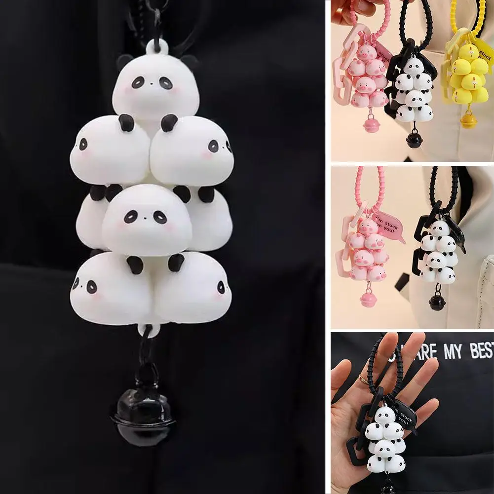 Kawaii Stacked Cartoon Pig Keychain Chick Pig Stacked Le For Bag Pendant Trinket Cute Pendant Keychain Bag Decoration Y3F1