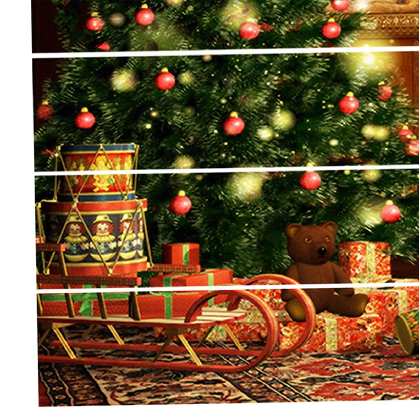 6Pcs 3D Stair Stickers Christmas Decoration Wall Stickers Decor for Party