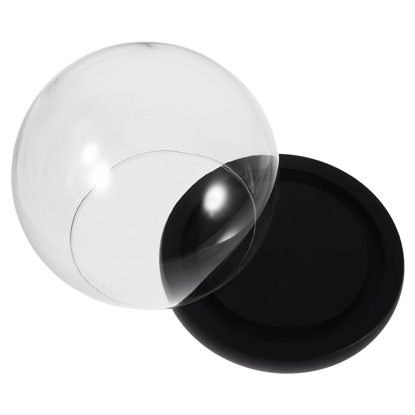 

Clear Glass Dome with Base for Eternal Flower Display DIY Cloche Round Globe Transparent Display Jar for Home Decor Wedding