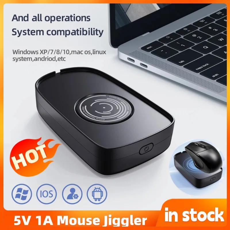 5V 1A Undetectable Mouse Jiggler Mouse Mover Device for Computer Awakening for Laptop Keep PC Active ON/Off Switch Mouse Wiggler