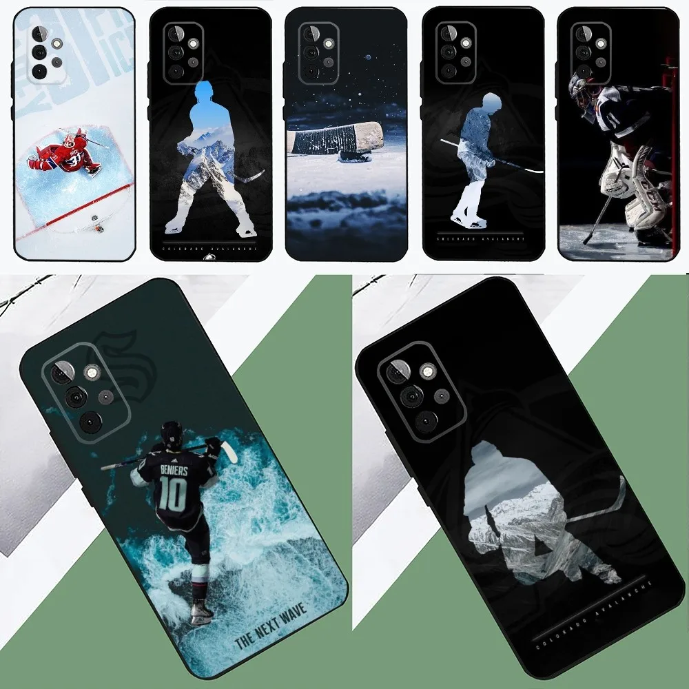 L-Lce Hockey is Life  Phone Case For SamsungS24,23,22,21,S20 ,Pro10,S30Plus,S9,20lite Ultra Black Cover