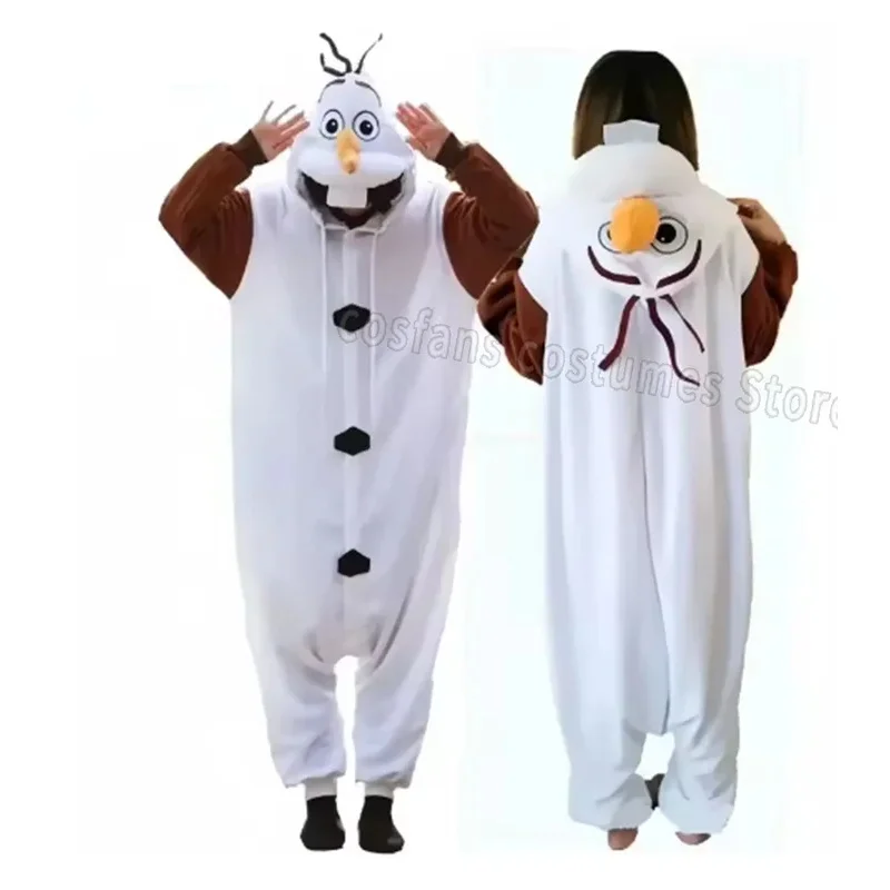 

Role playing costumes frozen Olaf snowman pajamas adult jumpsuit party dress wool cartoon pajamas gift toys